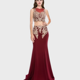 VESTIDO VALENCIA - BURGUNDY