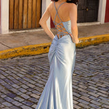 VESTIDO LAURA - DUSTY BLUE