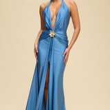 VESTIDO GINEVRA SLATE BLUE