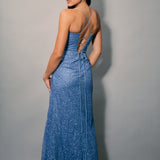 VESTIDO BIANCA - SMOKY BLUE