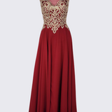 VESTIDO AURORA - BURGUNDY