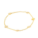 Pulsera Soles Bañado en Oro Fino