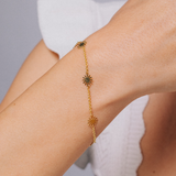 Pulsera Soles Bañado en Oro Fino