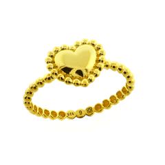 Anillo Bubble Heart Bañado en Oro