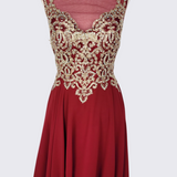 VESTIDO AURORA - BURGUNDY