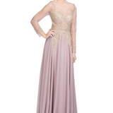 VESTIDO ARIA CON MANGA LARGA - BURNISHED LILAC