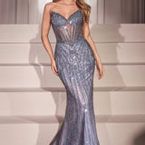 VESTIDO LOVE LETTERS SMOKY BLUE