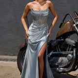 VESTIDO KISS & TELL SMOKY BLUE